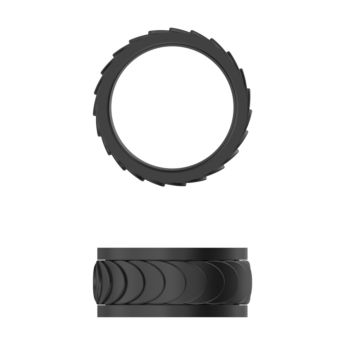 Black Revolve Ring in Silver