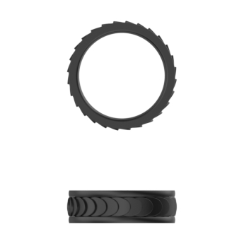 Black Revolve Ring in Silver