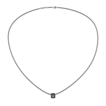 Gunmetal Revolve Necklace in Silver