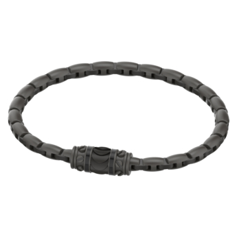Black Revolve Bracelet in Silver 