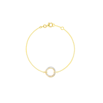 سوار ريفولف تريو من الذهب الأصفر، الوردي والأبيض عيار 18 قيراط مرصّع بالألماس