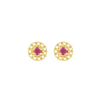 Rangoli 22k Yellow Gold Earrings