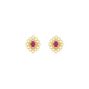 Rangoli 22k Yellow Gold Earrings