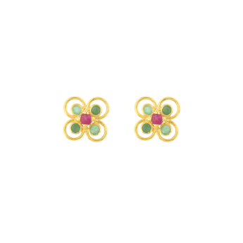 Rangoli 22k Yellow Gold Earrings