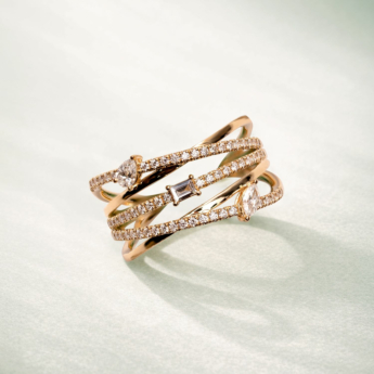Treasure Oneira 18K Yellow Gold Diamond Ring