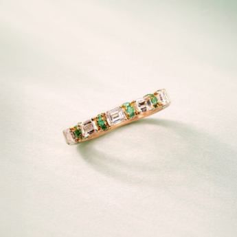 Baguette 18K Yellow Gold Diamond Ring