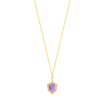 Spring Coloured Rosette 18k Yellow Gold Necklace