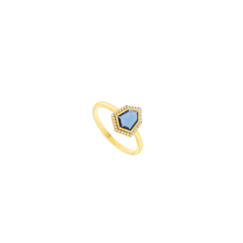 Spring Coloured Rosette 18k Yellow Gold Ring