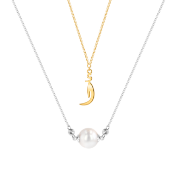 Kiku Pearl Arabic Necklace"A"