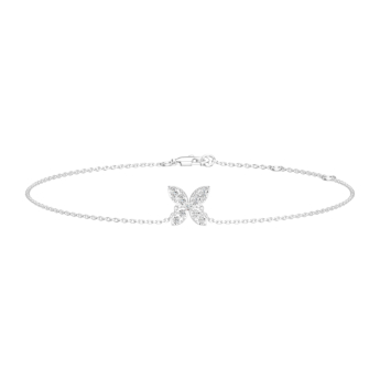 Youth 18K White Gold Diamond Butterfly Bracelet