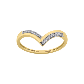 خاتم يوث بيك من الذهب الأصفر عيار 18 قيراط مرصع بالألماس