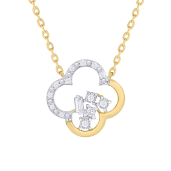 قلادة نورا من الذهب الأصفر عيار 18 قيراط