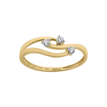 Youth Wave 18k Yellow Gold Diamond Ring