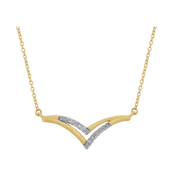 Youth Peak 18k Yellow Gold Diamond Necklace