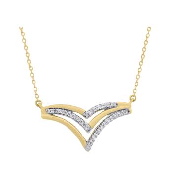 Youth Peak 18k Yellow Gold Diamond Necklace