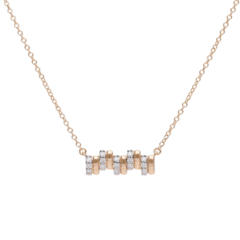 Wi'am Rhythm 18k Rose Gold Diamond Necklace