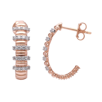 Wi'am Rhythm 18k Rose Gold Diamond Earrings