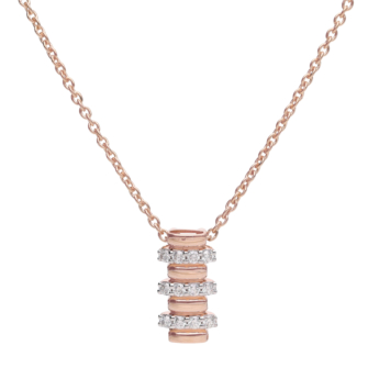Wi'am Rhythm 18k Rose Gold Diamond Necklace