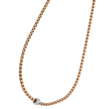 Fope Eka Tiny Necklace with diamonds