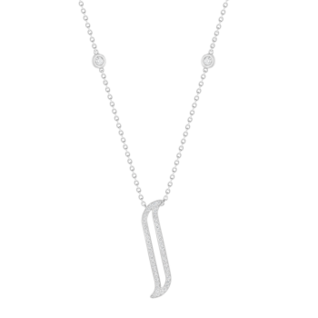 Alif White Gold Diamond Necklace