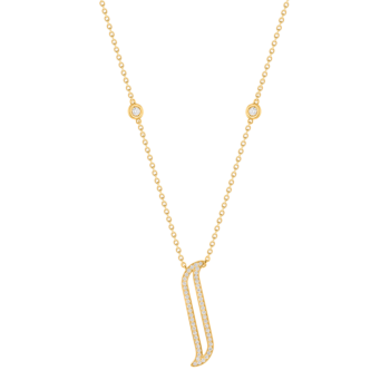 Alif Yellow Gold Diamond Necklace