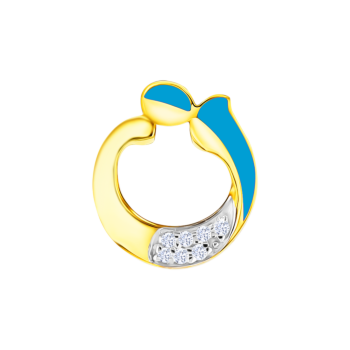 Children's Jewellery Ara Noon Arabic Initials half-pair earring in 18K yellow gold