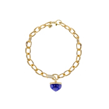 Dome Majesty Lapis Lazuli Diamond Bracelet 