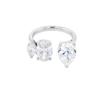 Gaia Terra Diamond Ring In 18K White Gold
