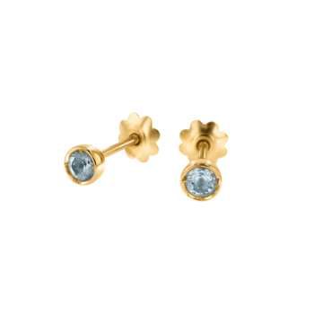 Children's Jewellery Ara Aquamarine March Birthstone Earrings           
