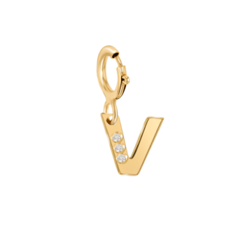 مجوهرات الأطفال من آرا  تعليقة قلادة  من الألماس لحرف "V"