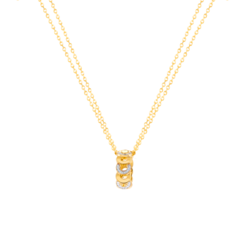 Revolve Diamond Pendant Chain set in 18K Yellow Gold