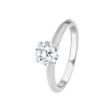 Gaia Solitaire 0.7 Carat Engagement Diamond Ring 18K White Gold 