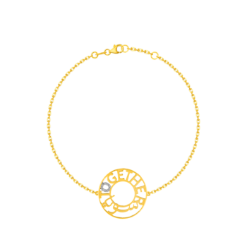 Key Of Hope By Nadine Kanso of Bilarabi Together سويا Bracelet 18K Yellow Gold & Diamonds