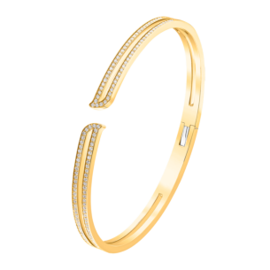 Alif Yellow Gold Diamond Bangle