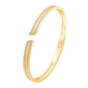 Alif Yellow Gold Diamond Bangle