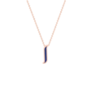 Alif Mosaic Lapis Lazuli Necklace In 18K Rose Gold