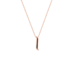 Alif Mosaic Malachite & Diamond Necklace In 18K Rose Gold