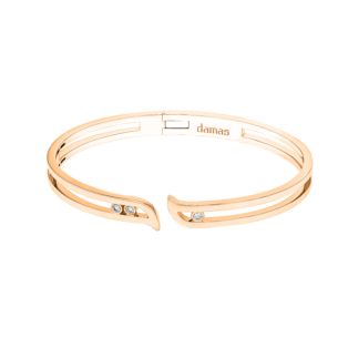 Alif Brilliance 18k Rose Gold and Diamond Bangle