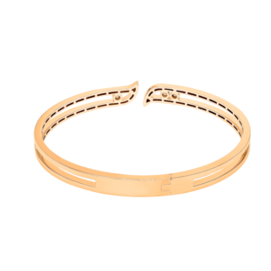 Alif Brilliance 18k Rose Gold and Diamond Bangle