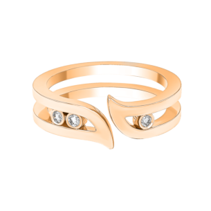 Alif Brilliance 18k Rose Gold and Diamond Ring