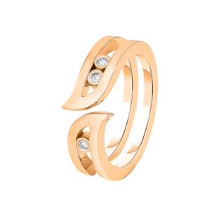 Alif Brilliance 18k Rose Gold and Diamond Ring