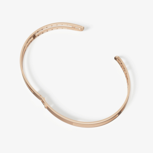 Alif Brilliance 18k Rose Gold and Diamond Bangle