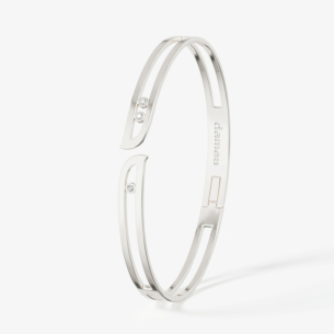 Alif Brilliance 18k White Gold and Diamond Bangle