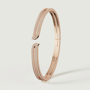 Alif Rose Gold Diamond Bangle