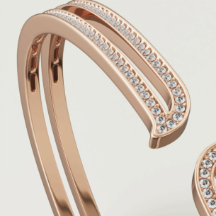 Alif Rose Gold Diamond Bangle
