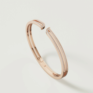 Alif Rose Gold Diamond Bangle