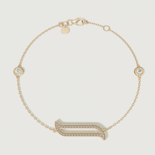 Alif Yellow Gold Diamond Bracelet