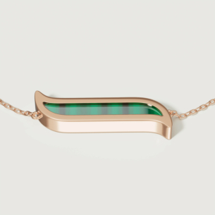 Alif Mosaic Malachite Bracelet In 18K Rose Gold