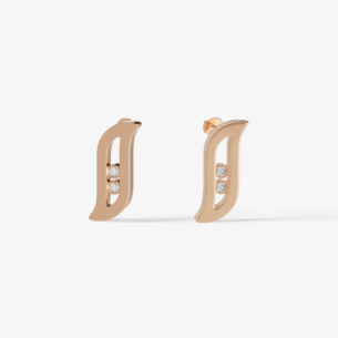 Alif Brilliance 18k Rose Gold and Diamond Earrings