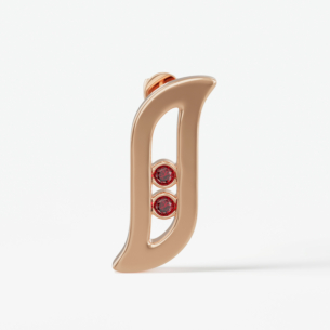 Alif Brilliance 18k Rose Gold and Ruby Earrings